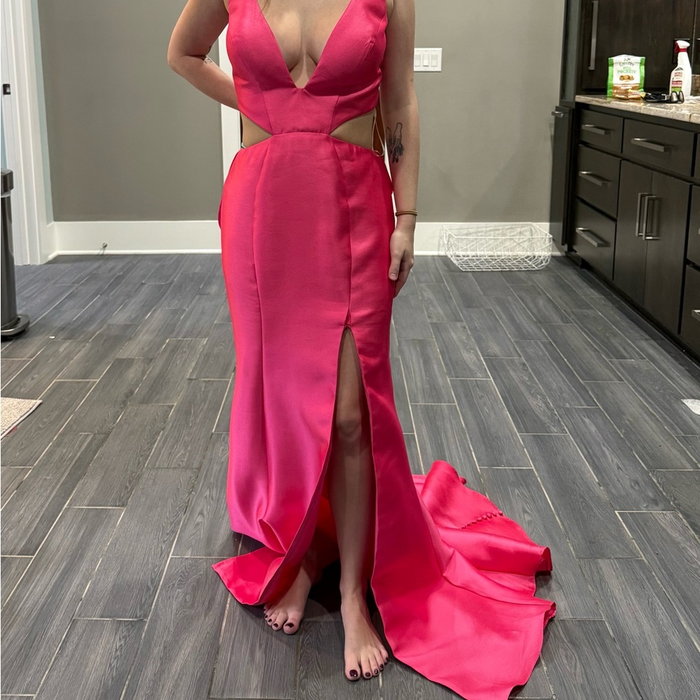 Elegant Pink Evening Gown